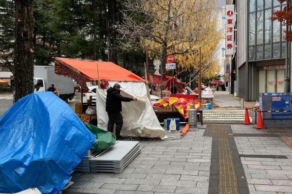 周南冬のツリー祭り準備中！